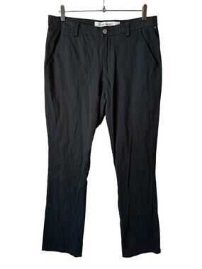 Coastaoro New Mens Trouser Pants Black 31 Mid Rise Business Career Minimalist
